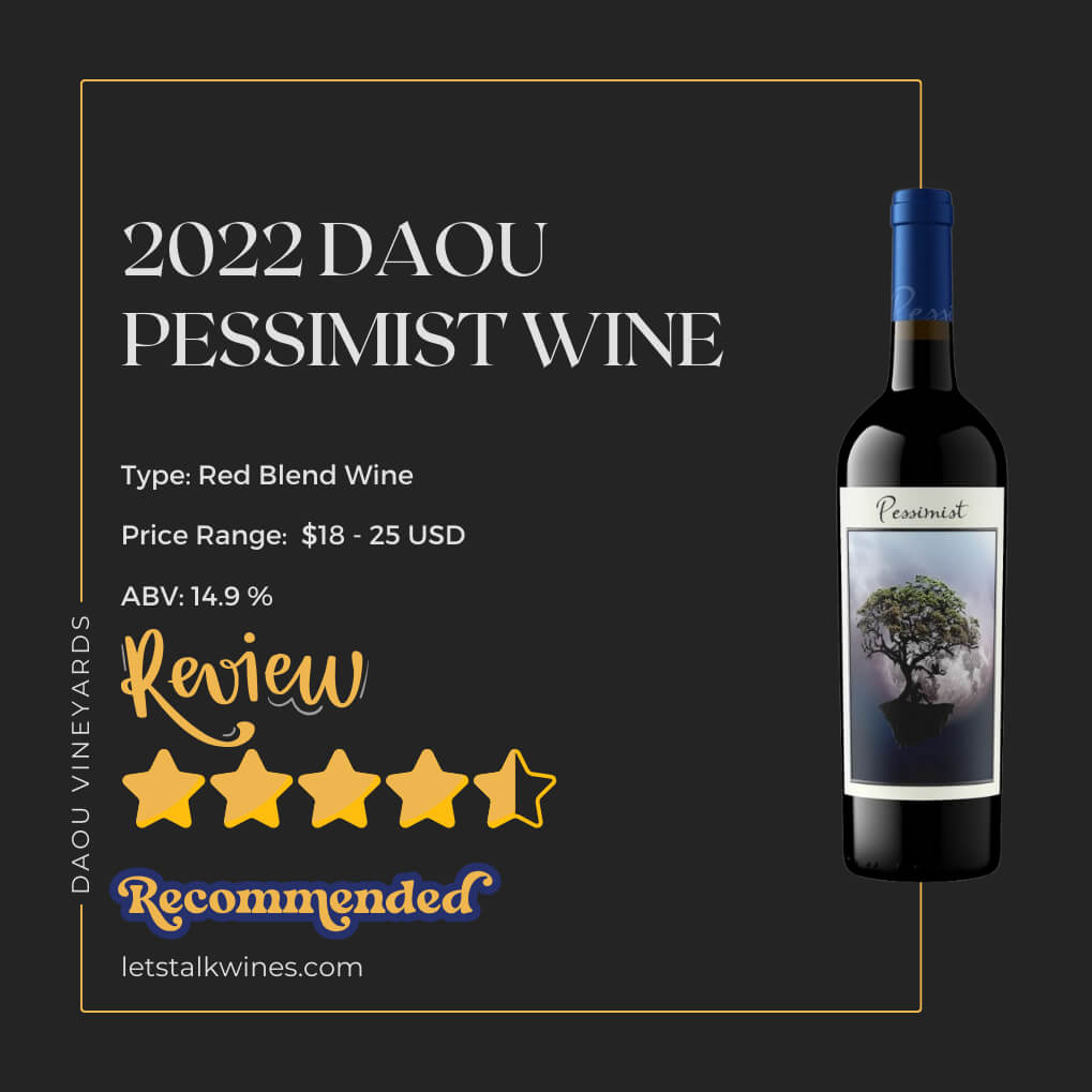 2022 DAOU Pessimist Wine Bold a Choice? Testing Notes Review